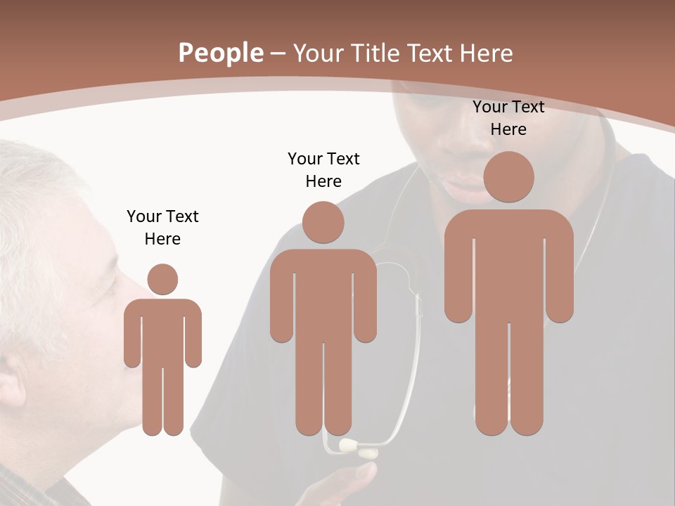 Employee Tablet Man PowerPoint Template