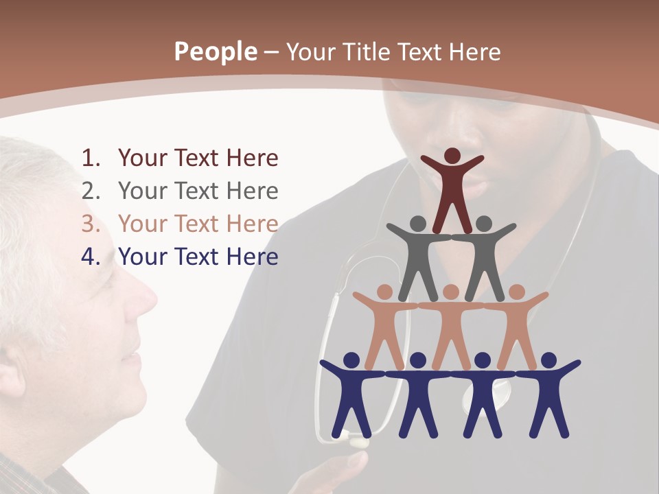 Employee Tablet Man PowerPoint Template