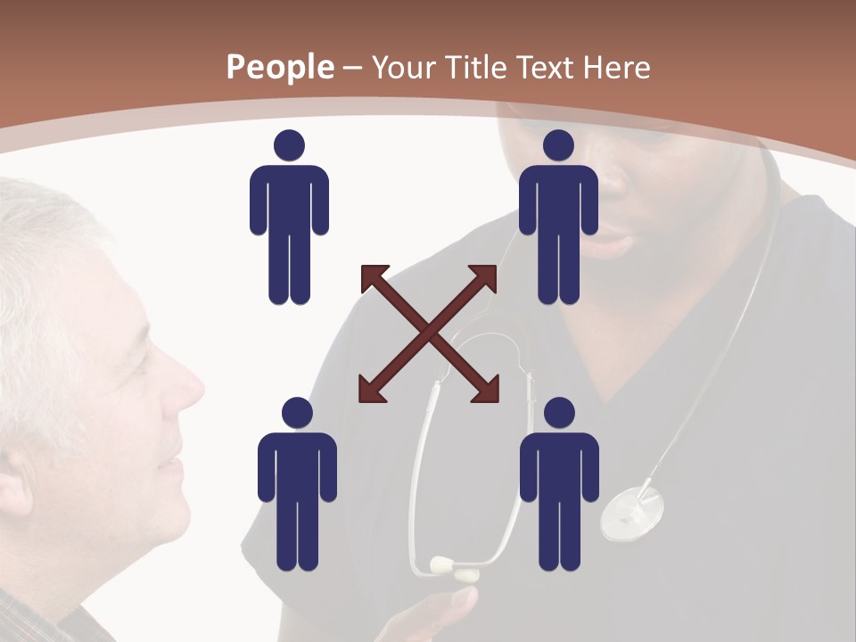 Employee Tablet Man PowerPoint Template