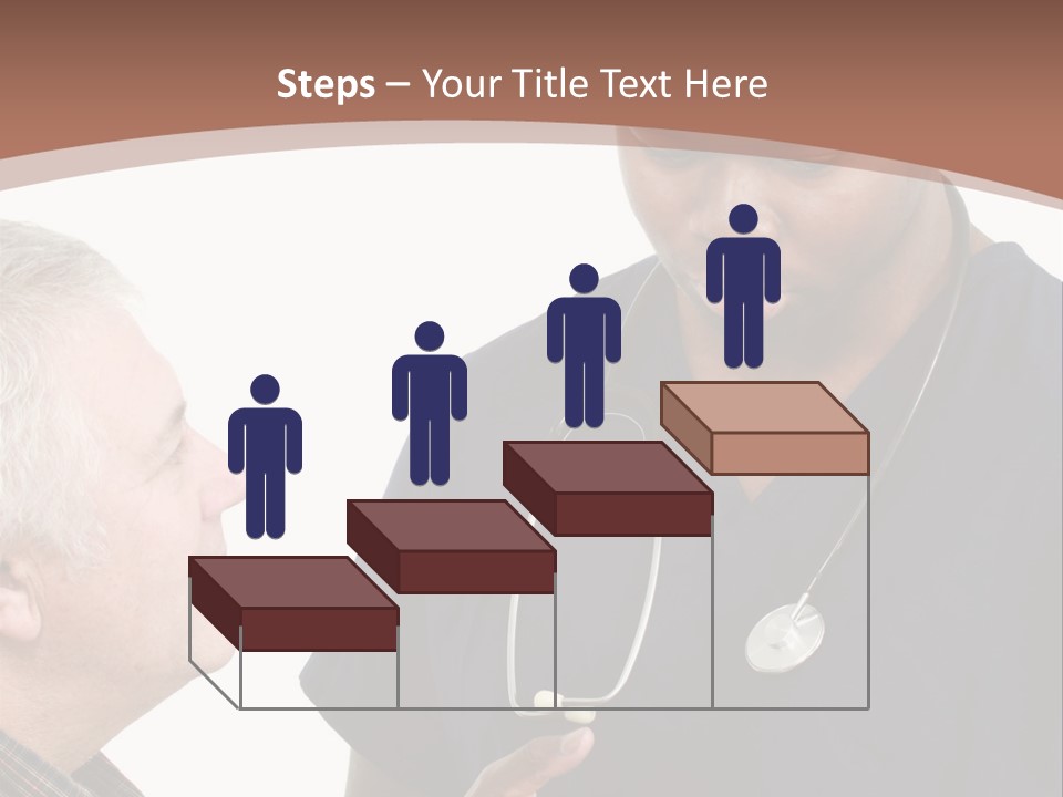 Employee Tablet Man PowerPoint Template
