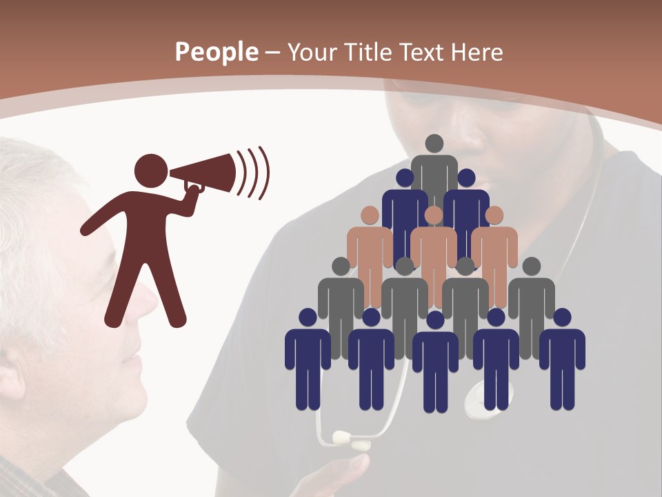 Employee Tablet Man PowerPoint Template