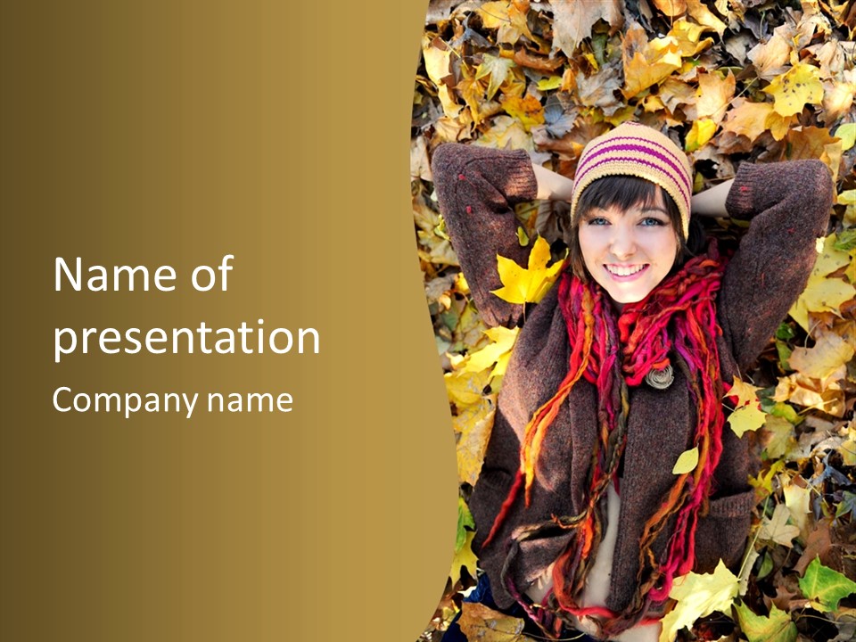 Lying Offspring Person PowerPoint Template