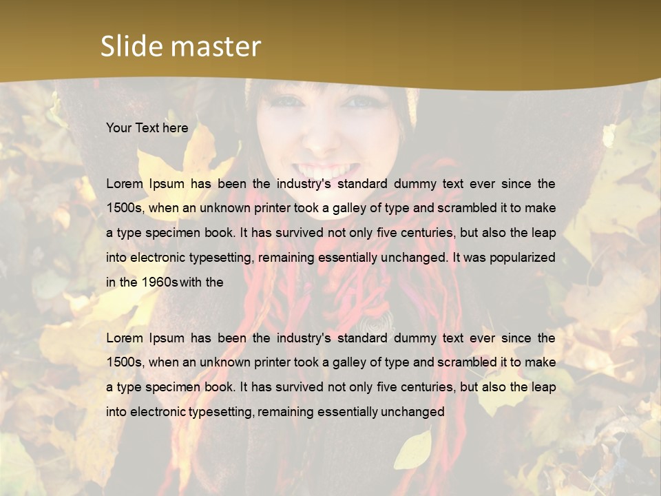 Lying Offspring Person PowerPoint Template