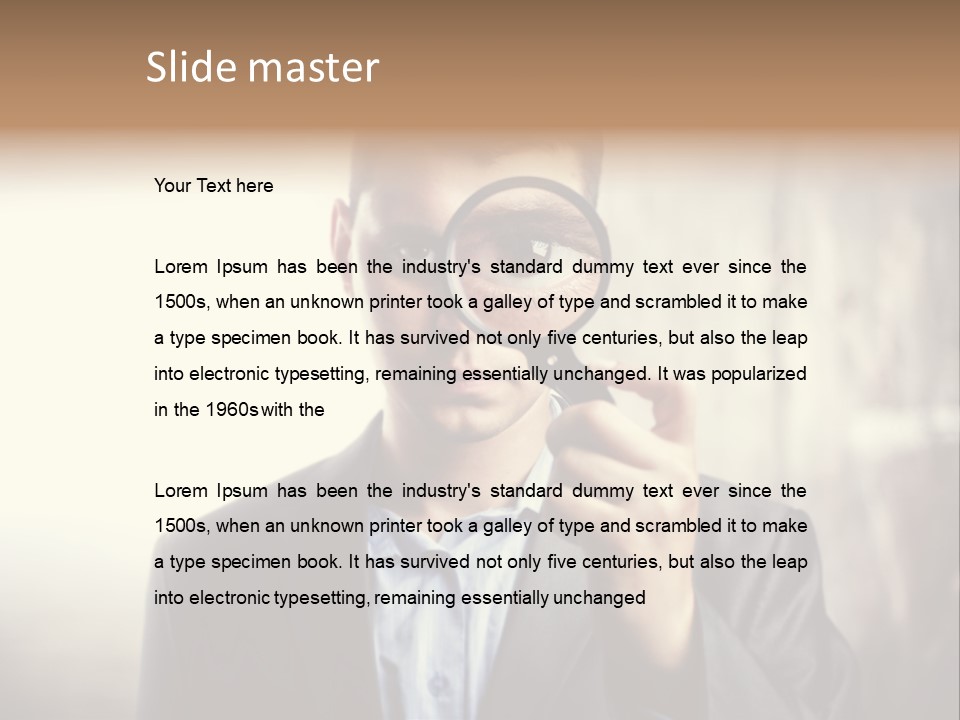 Portrait Inspector Closeup PowerPoint Template