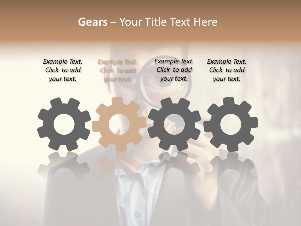 Portrait Inspector Closeup PowerPoint Template