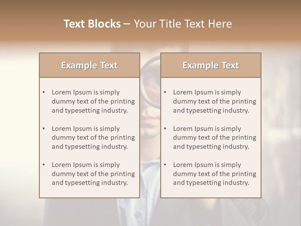Portrait Inspector Closeup PowerPoint Template