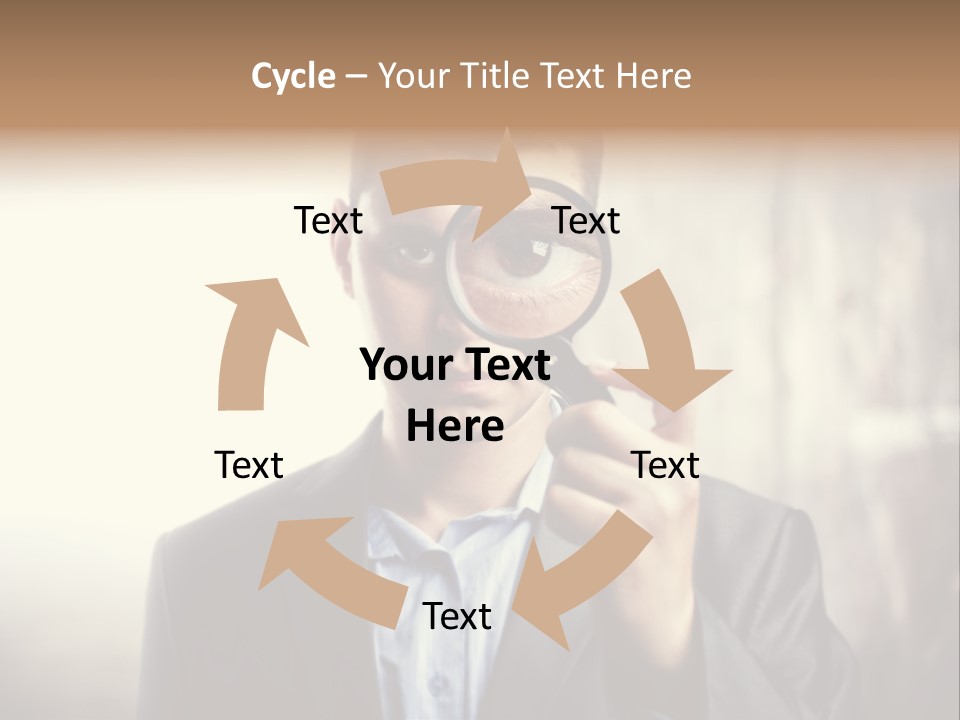 Portrait Inspector Closeup PowerPoint Template