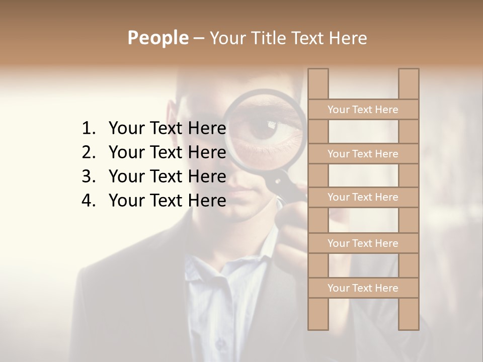 Portrait Inspector Closeup PowerPoint Template