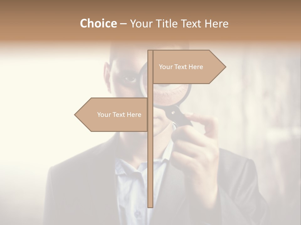 Portrait Inspector Closeup PowerPoint Template