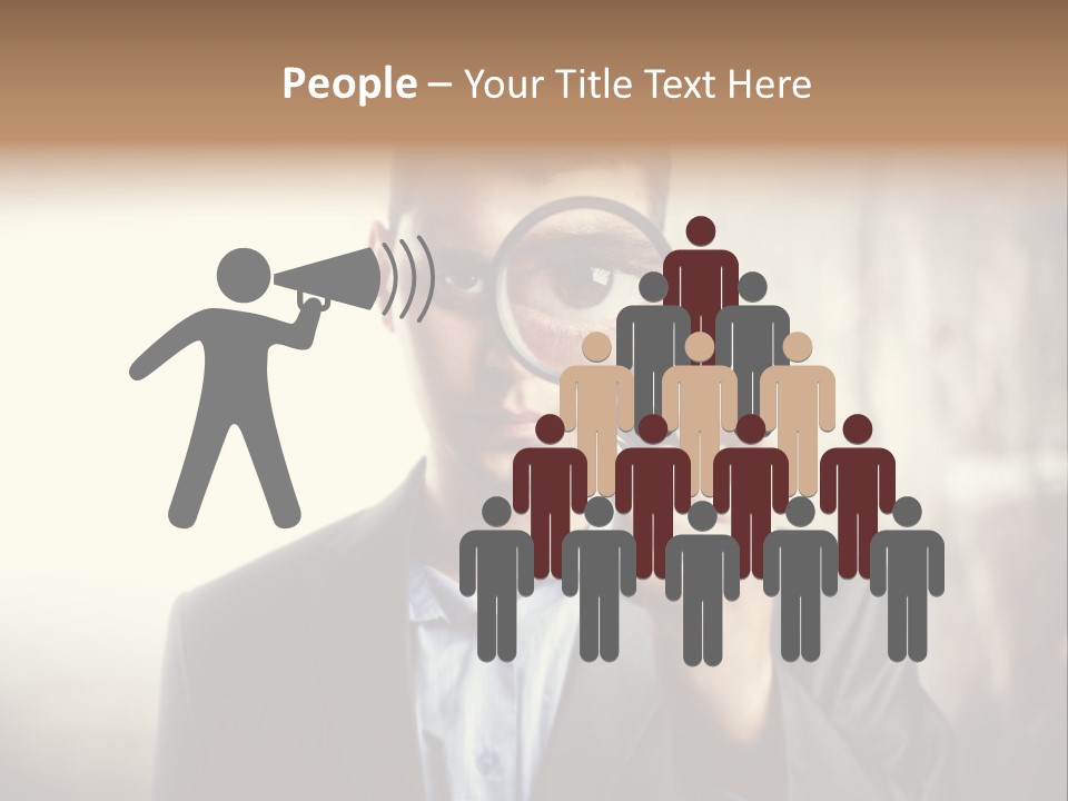 Portrait Inspector Closeup PowerPoint Template