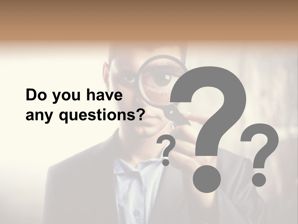 Portrait Inspector Closeup PowerPoint Template