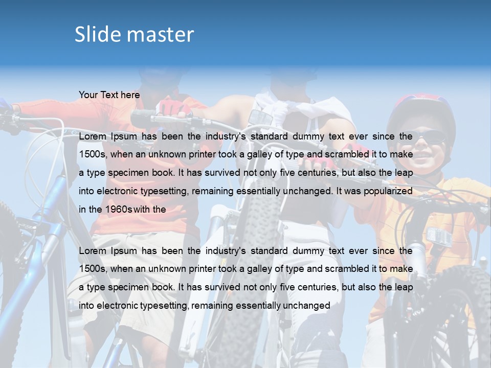 Blue Racing Son PowerPoint Template