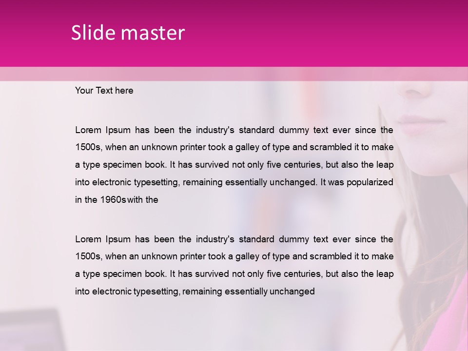 Wireless Teenager Caucasian PowerPoint Template