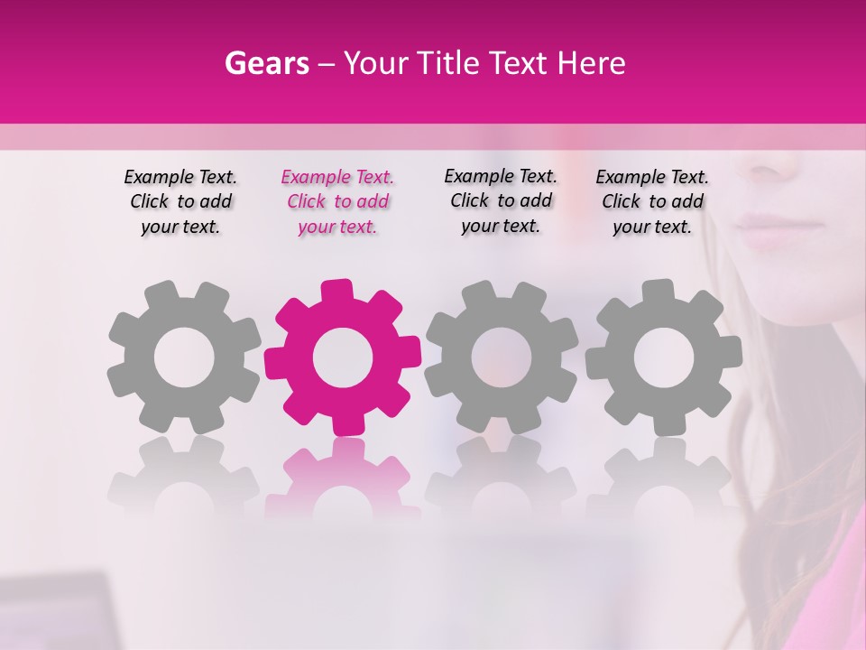 Wireless Teenager Caucasian PowerPoint Template