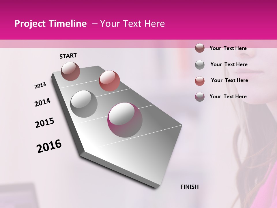 Wireless Teenager Caucasian PowerPoint Template