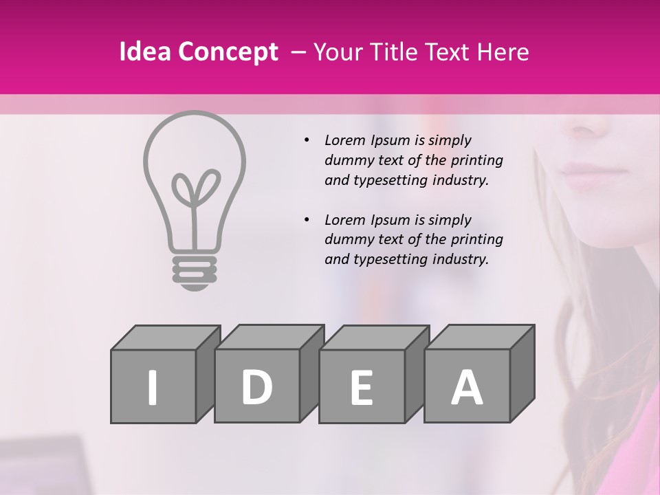 Wireless Teenager Caucasian PowerPoint Template