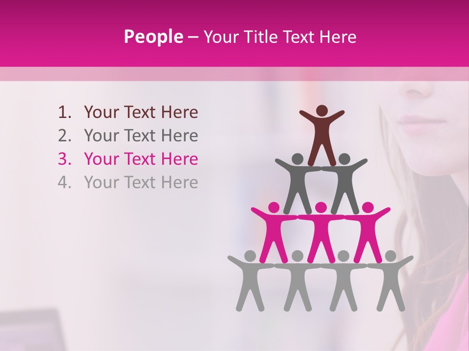 Wireless Teenager Caucasian PowerPoint Template