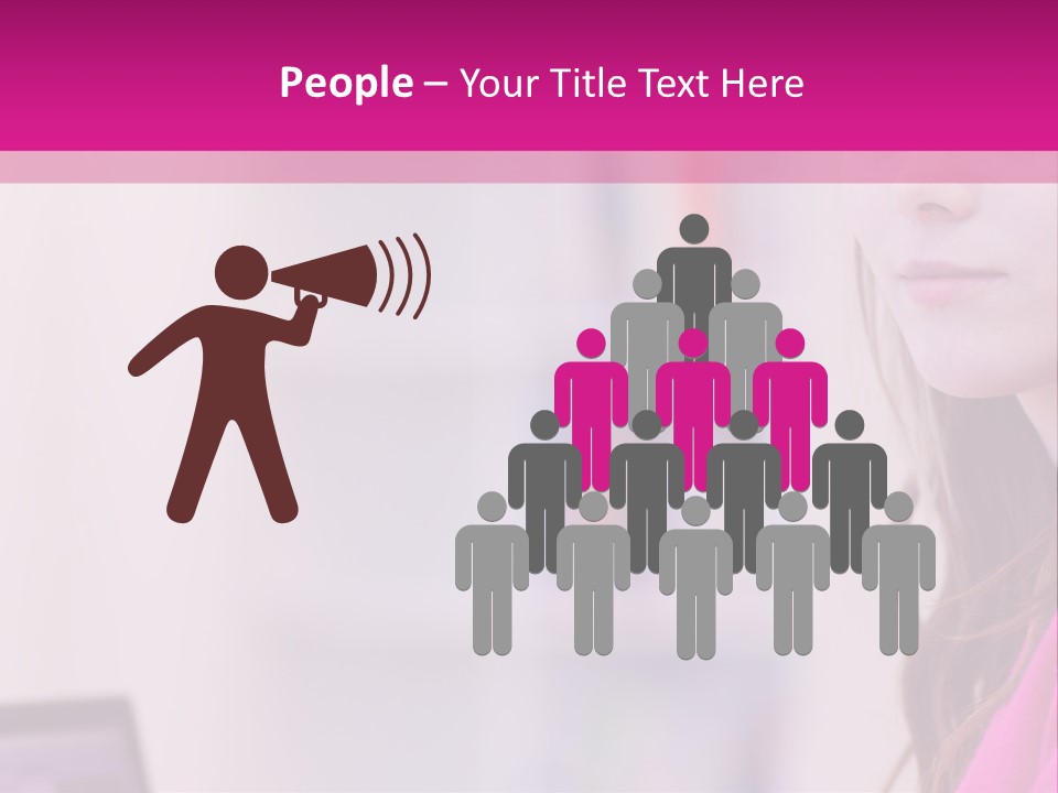 Wireless Teenager Caucasian PowerPoint Template