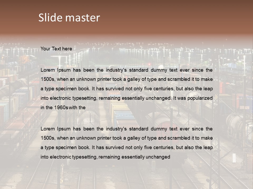 Freight Train Train Goods PowerPoint Template