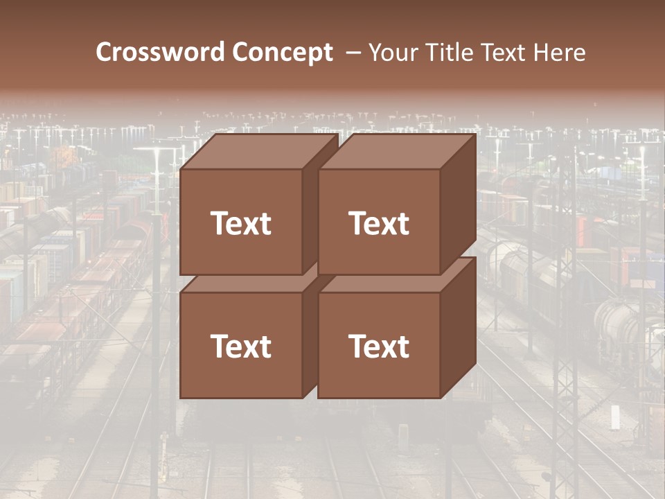 Freight Train Train Goods PowerPoint Template