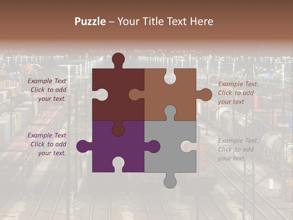 Freight Train Train Goods PowerPoint Template