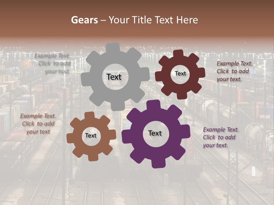 Freight Train Train Goods PowerPoint Template