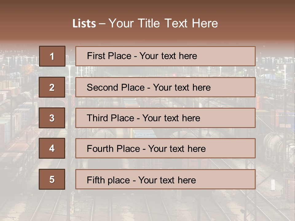 Freight Train Train Goods PowerPoint Template