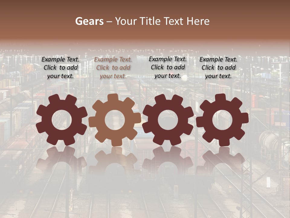 Freight Train Train Goods PowerPoint Template