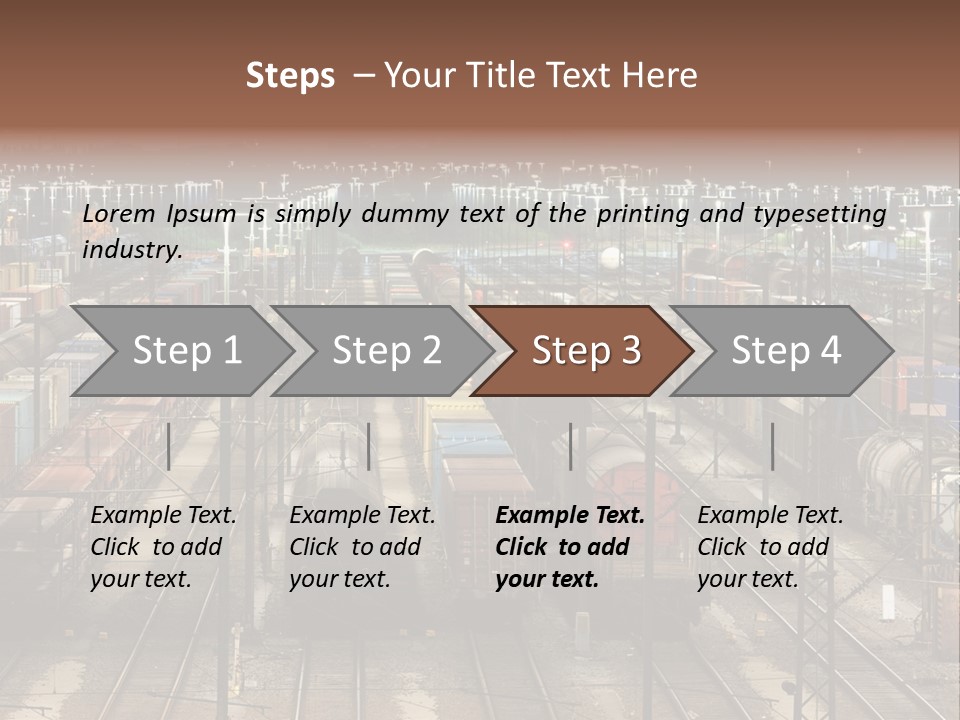 Freight Train Train Goods PowerPoint Template