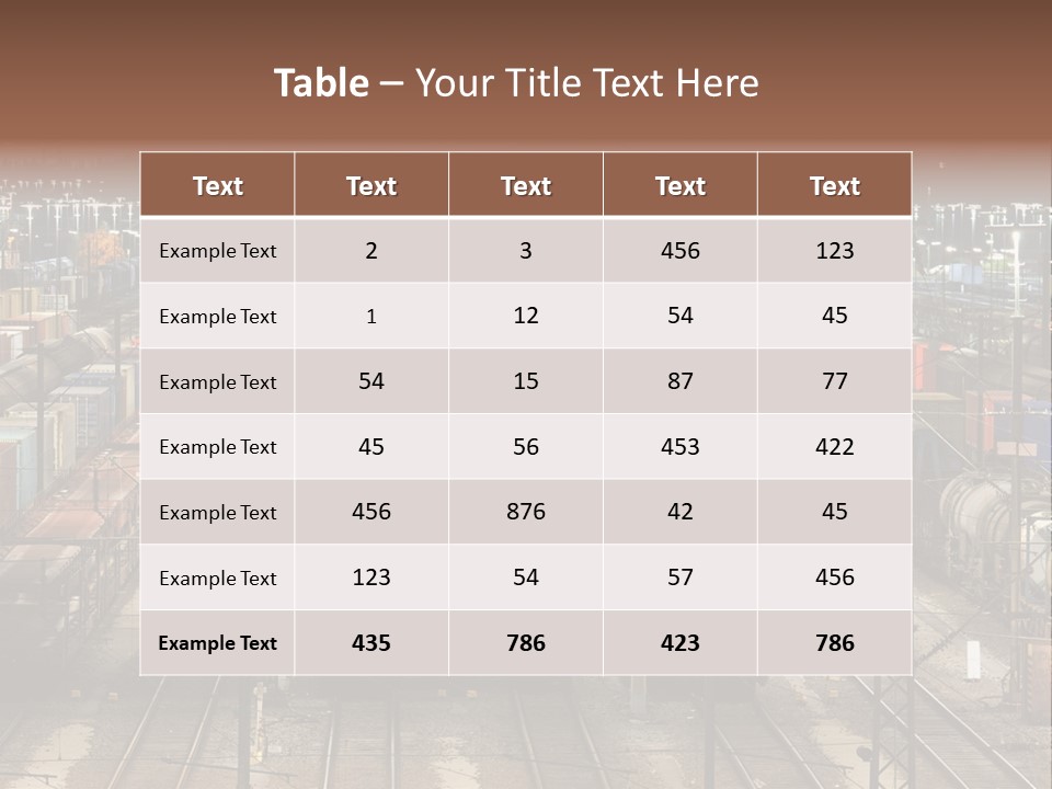 Freight Train Train Goods PowerPoint Template