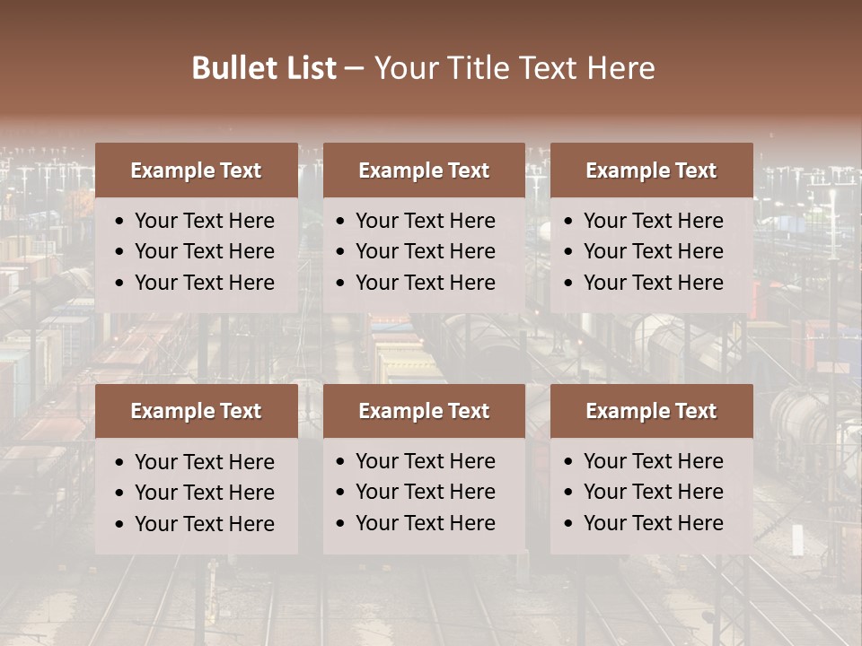Freight Train Train Goods PowerPoint Template