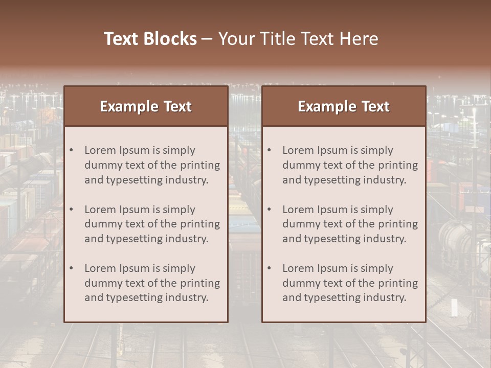 Freight Train Train Goods PowerPoint Template