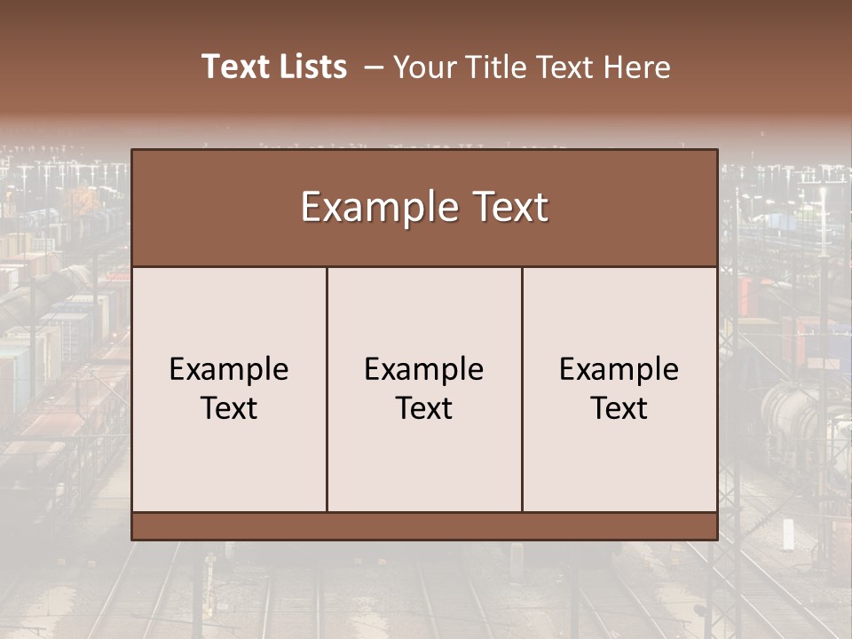 Freight Train Train Goods PowerPoint Template