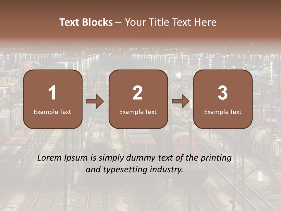 Freight Train Train Goods PowerPoint Template