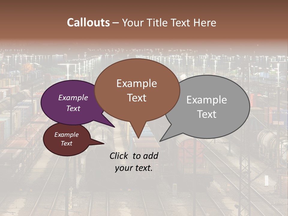 Freight Train Train Goods PowerPoint Template