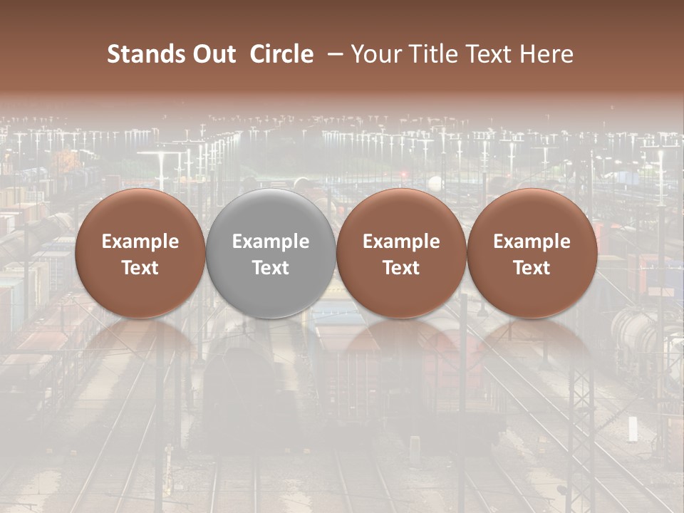 Freight Train Train Goods PowerPoint Template