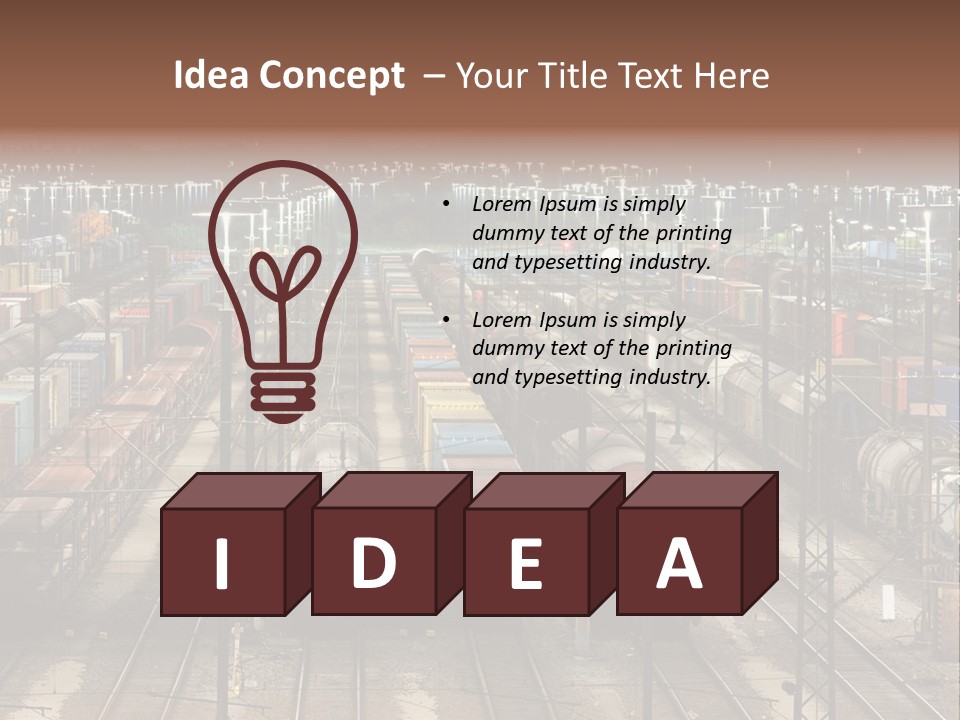 Freight Train Train Goods PowerPoint Template