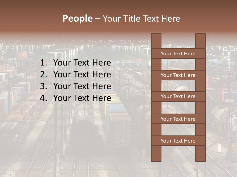 Freight Train Train Goods PowerPoint Template