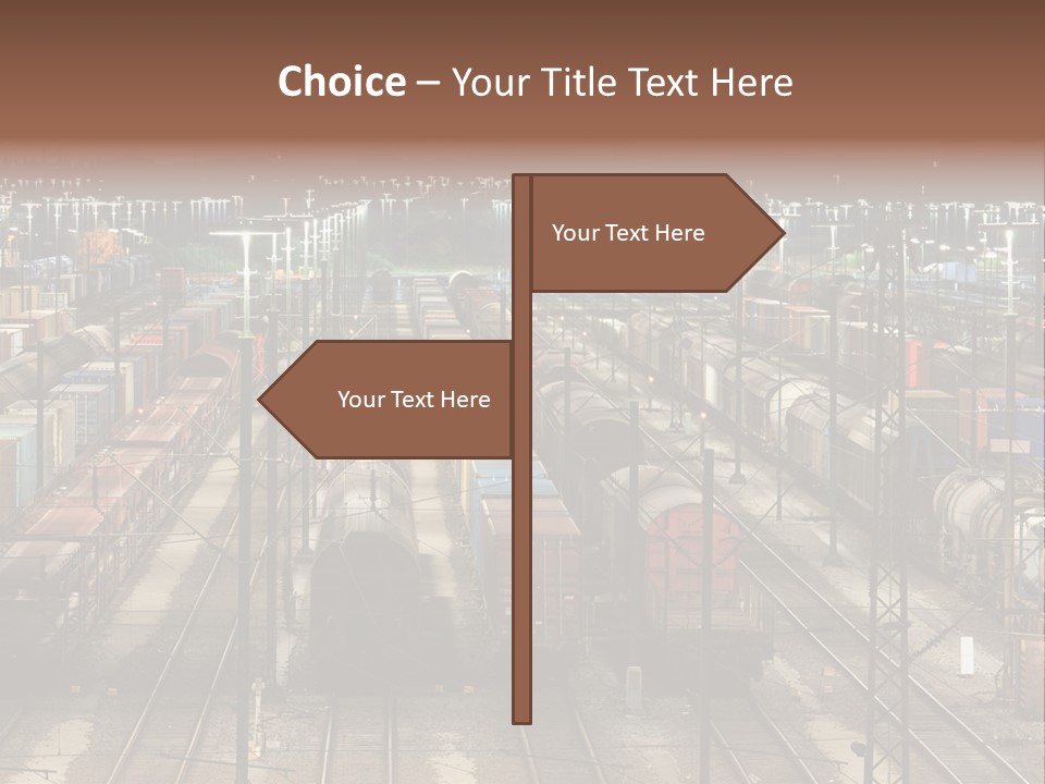 Freight Train Train Goods PowerPoint Template