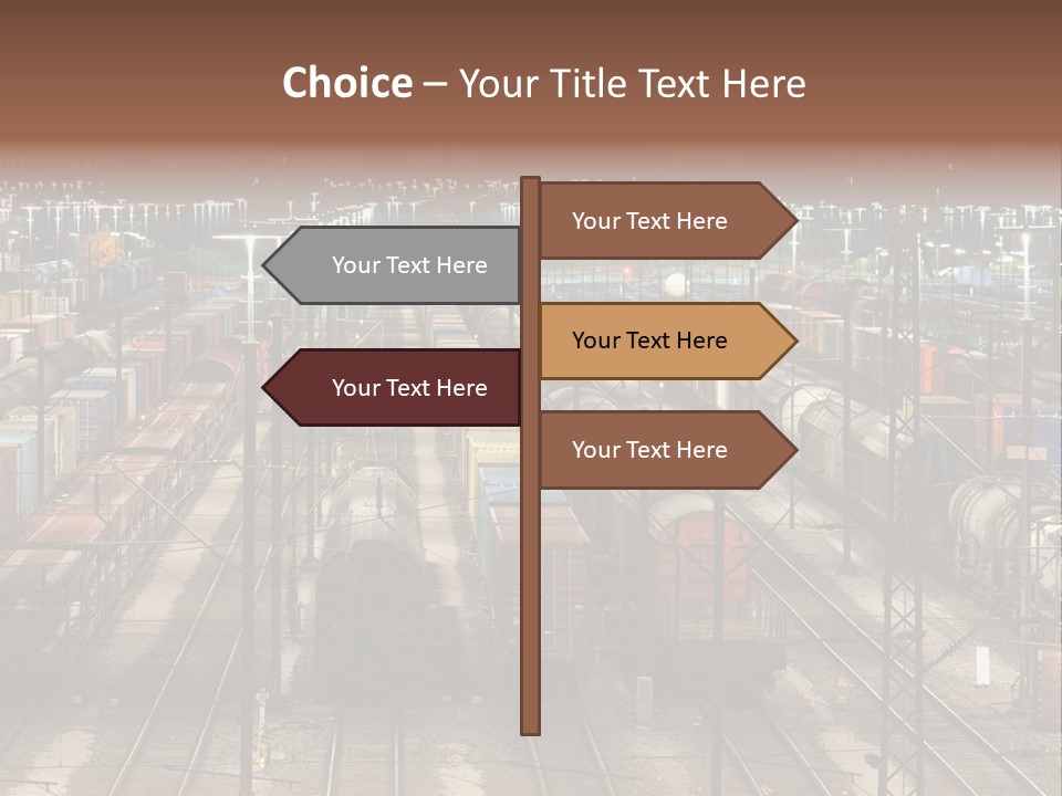 Freight Train Train Goods PowerPoint Template