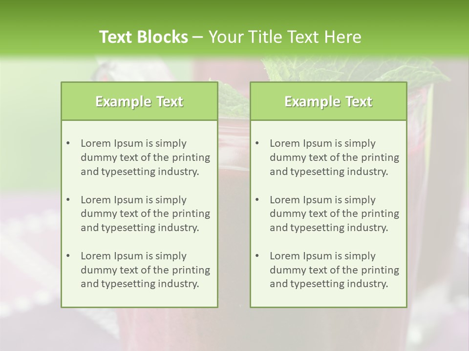 Healthy Two Stick PowerPoint Template