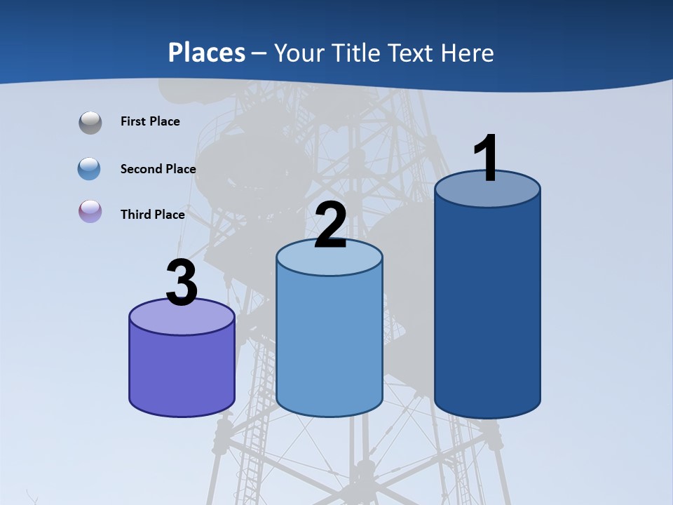 Diagonal Network Antenna PowerPoint Template
