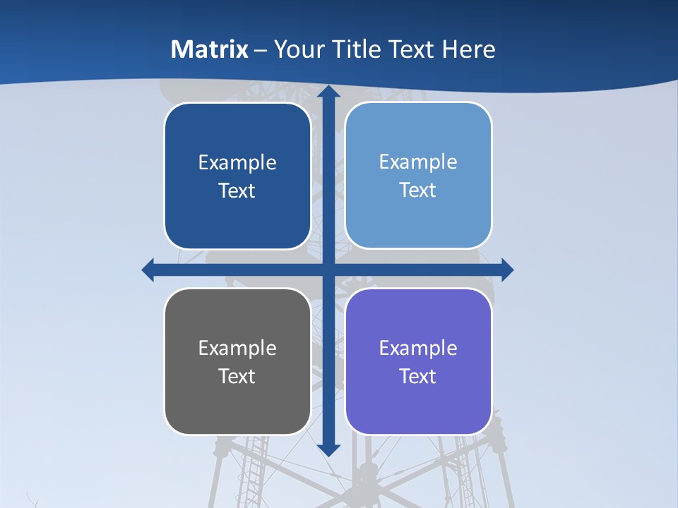 Diagonal Network Antenna PowerPoint Template