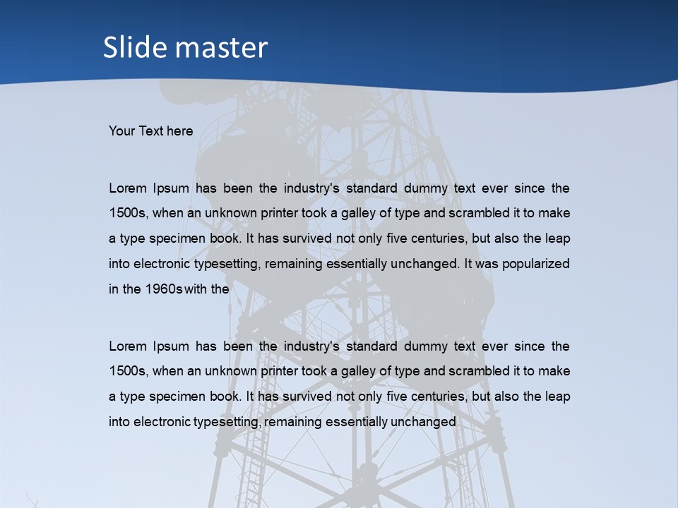 Diagonal Network Antenna PowerPoint Template