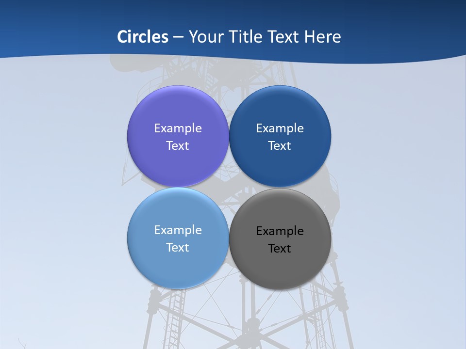 Diagonal Network Antenna PowerPoint Template