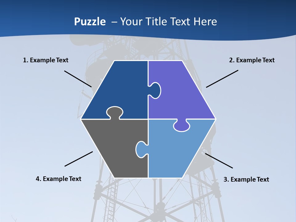 Diagonal Network Antenna PowerPoint Template