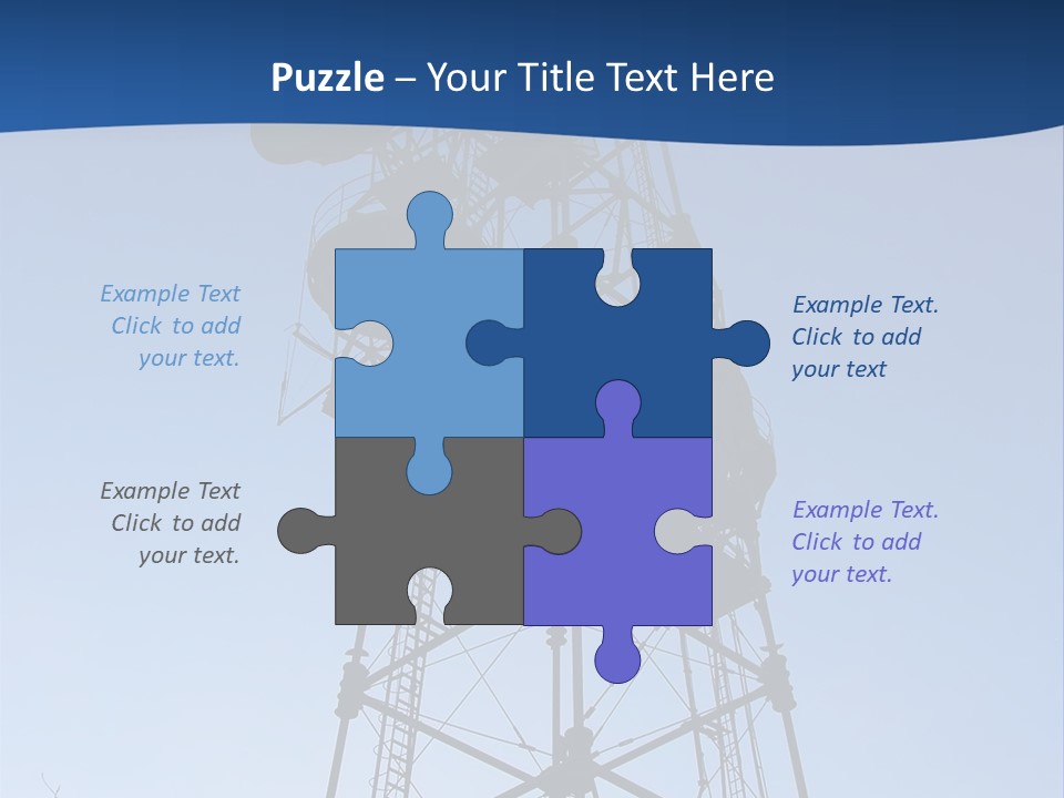Diagonal Network Antenna PowerPoint Template