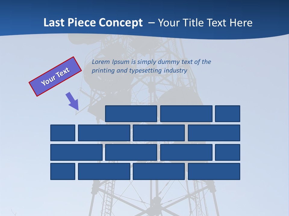 Diagonal Network Antenna PowerPoint Template