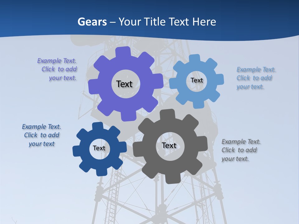 Diagonal Network Antenna PowerPoint Template