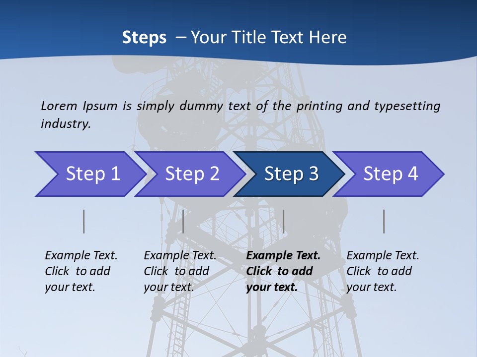 Diagonal Network Antenna PowerPoint Template